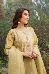 Solène - Radiant Lime Green Embroidered 3PC Suit