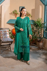 Emerald Grace - Summer Angel Cotton Embroidered 3PC Suit