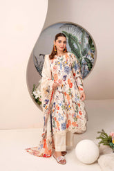 EMBROIDERED PRINTED LAWN 3PC SUIT