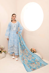 EMBROIDERED PRINTED LAWN 3PC SUIT
