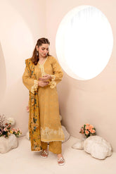 EMBROIDERED PRINTED LAWN 3PC SUIT