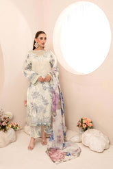 EMBROIDERED PRINTED LAWN 3PC SUIT