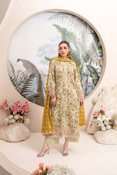 EMBROIDERED PRINTED LAWN 3PC SUIT