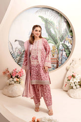EMBROIDERED PRINTED LAWN 3PC SUIT