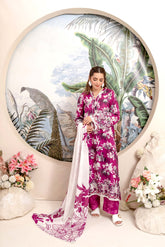 EMBROIDERED PRINTED LAWN 3PC SUIT
