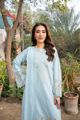 Skye - Serene Sky Blue Embroidered 3PC Suit