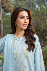 Skye - Serene Sky Blue Embroidered 3PC Suit