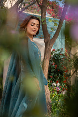 Aquaria - Emerald Grace Embroidered 3PC Suit