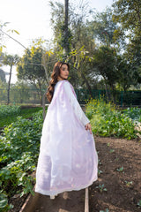 Pearline - Ethereal White & Pink Embroidered 3PC Suit