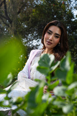 Pearline - Ethereal White & Pink Embroidered 3PC Suit