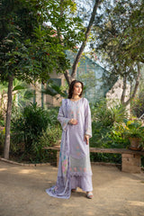 Liliora - Chic Lavender Embroidered 3PC Suit