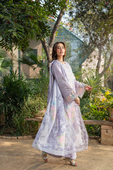 Liliora - Chic Lavender Embroidered 3PC Suit