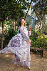 Liliora - Chic Lavender Embroidered 3PC Suit