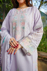 Liliora - Chic Lavender Embroidered 3PC Suit