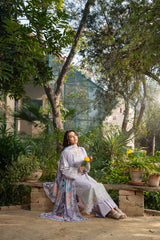 Liliora - Chic Lavender Embroidered 3PC Suit