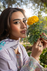 Liliora - Chic Lavender Embroidered 3PC Suit