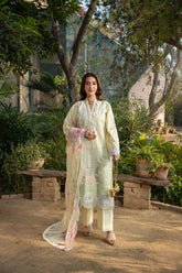 Ivoria - Floral Embroidered Chiffon 3PC Suit