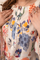 EMBROIDERED PRINTED LAWN 3PC SUIT