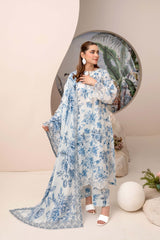 EMBROIDERED PRINTED LAWN 3PC SUIT