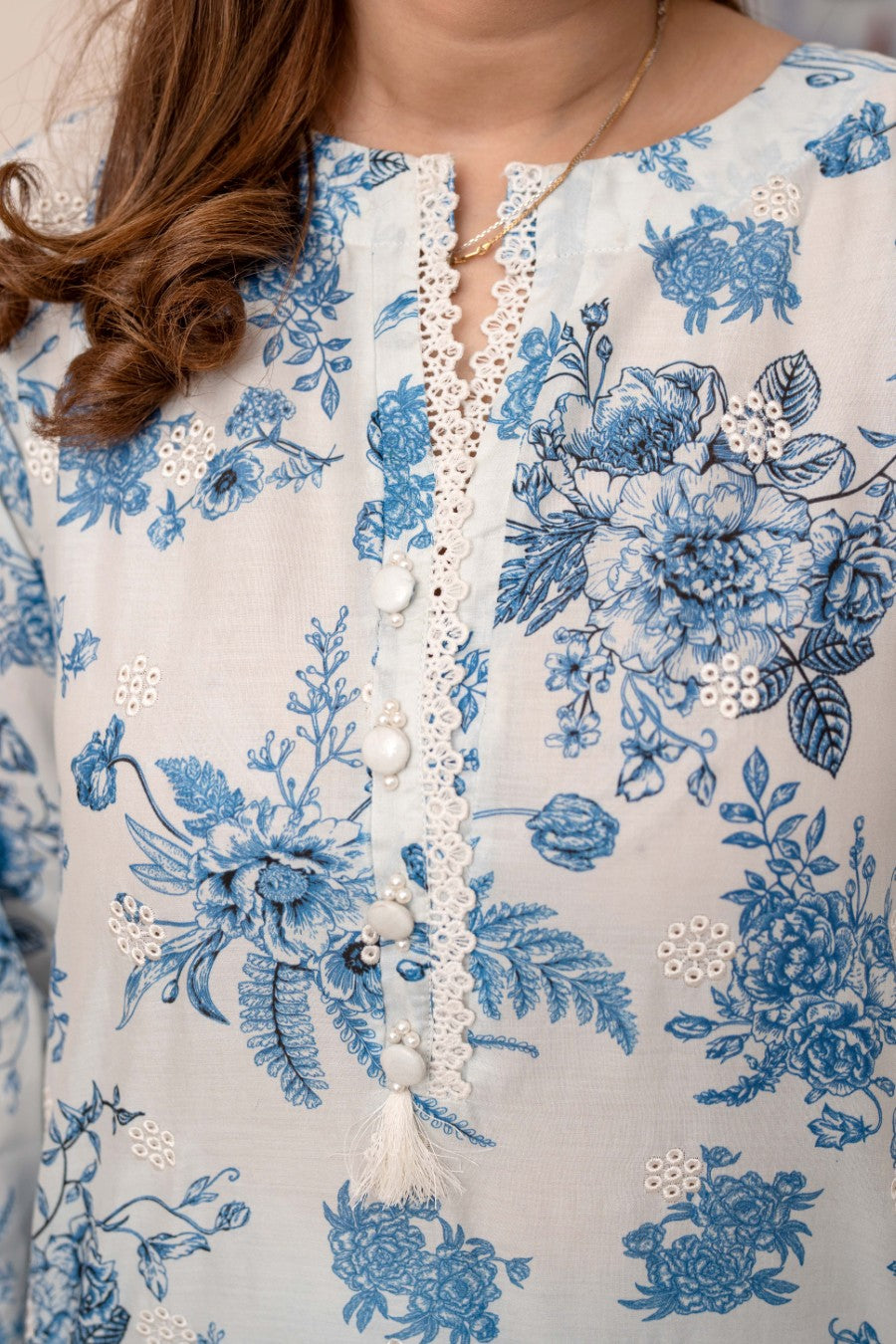 EMBROIDERED PRINTED LAWN 3PC SUIT