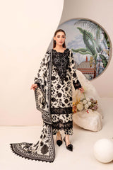 EMBROIDERED PRINTED LAWN 3PC SUIT