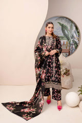 EMBROIDERED PRINTED LAWN 3PC SUIT