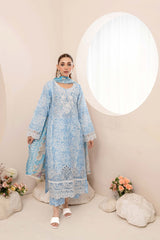 EMBROIDERED PRINTED LAWN 3PC SUIT