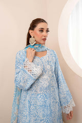 EMBROIDERED PRINTED LAWN 3PC SUIT