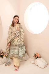 EMBROIDERED PRINTED LAWN 3PC SUIT
