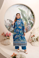 EMBROIDERED PRINTED LAWN 3PC SUIT
