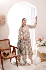 EMBROIDERED PRINTED LAWN 3PC SUIT